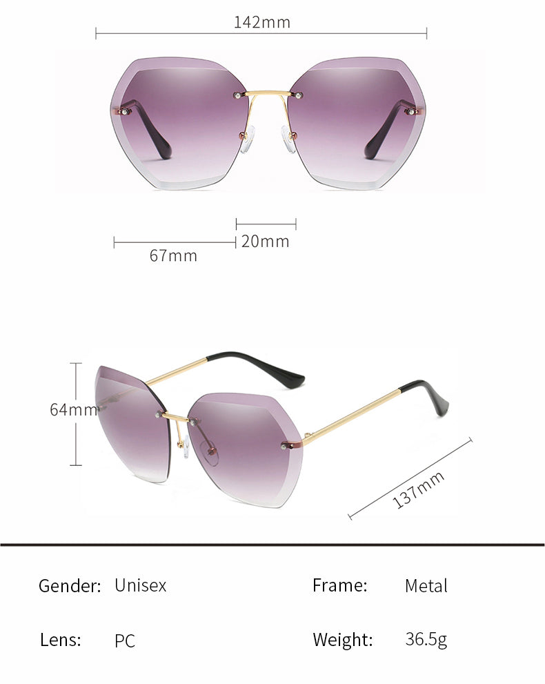 Vintage Sunglasses Pentagon Shape