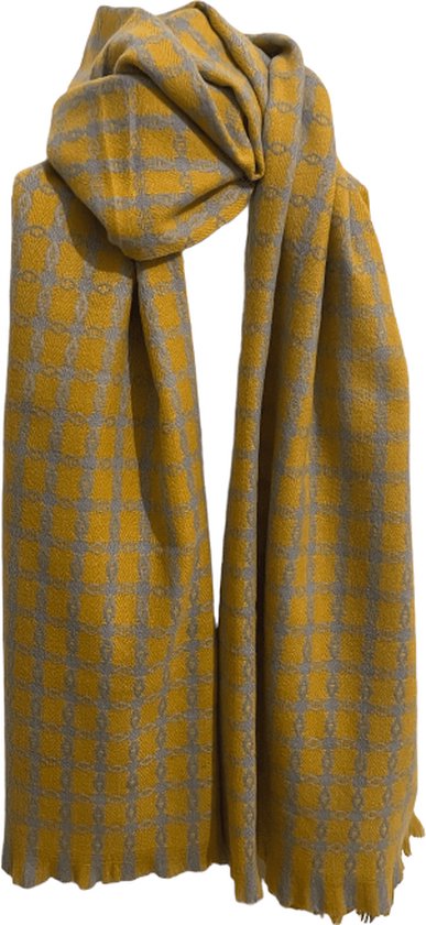 Checkered Chain-Link Shawl 190x70 cm