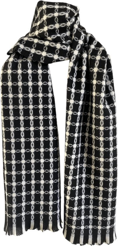 Checkered Chain-Link Shawl 190x70 cm