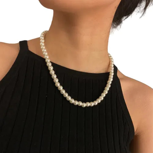 Pearl Necklace & Earrings