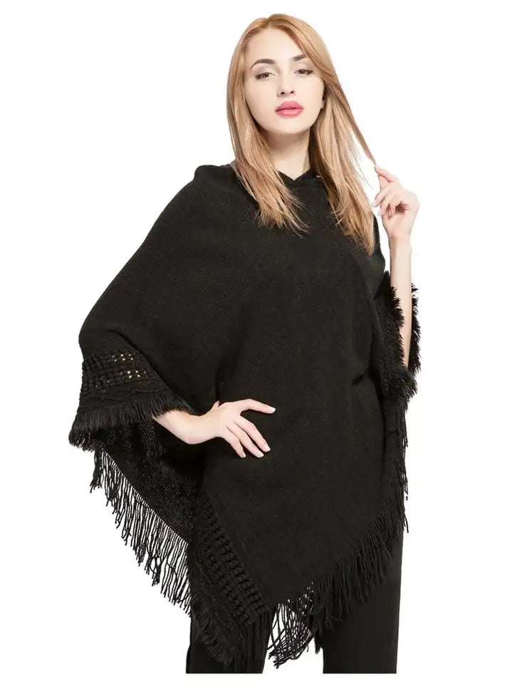 Poncho met Capuchon