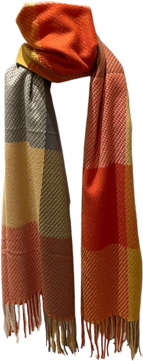 Checkered Shawls with Tassel 190x70 cm