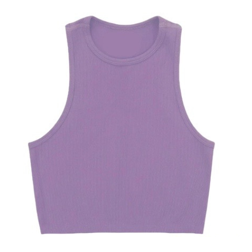 Ribgebreide Crop Tanktop