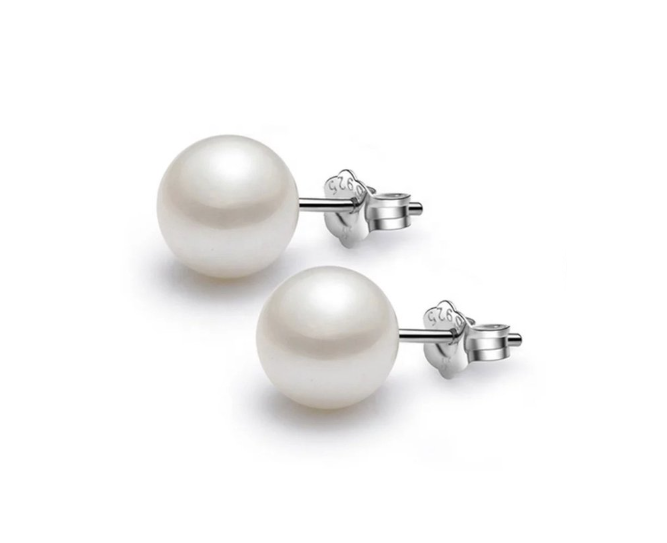 Pearl Necklace & Earrings