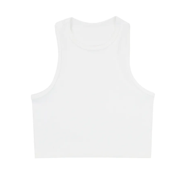 Ribgebreide Crop Tanktop