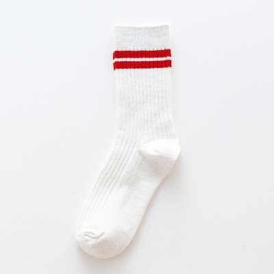 Chaussettes rayées blanches