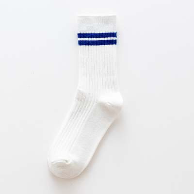 Chaussettes rayées blanches