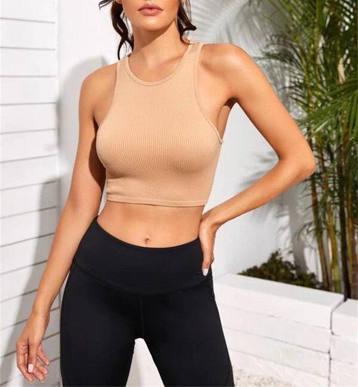 Rib-Knit Crop Tank Top