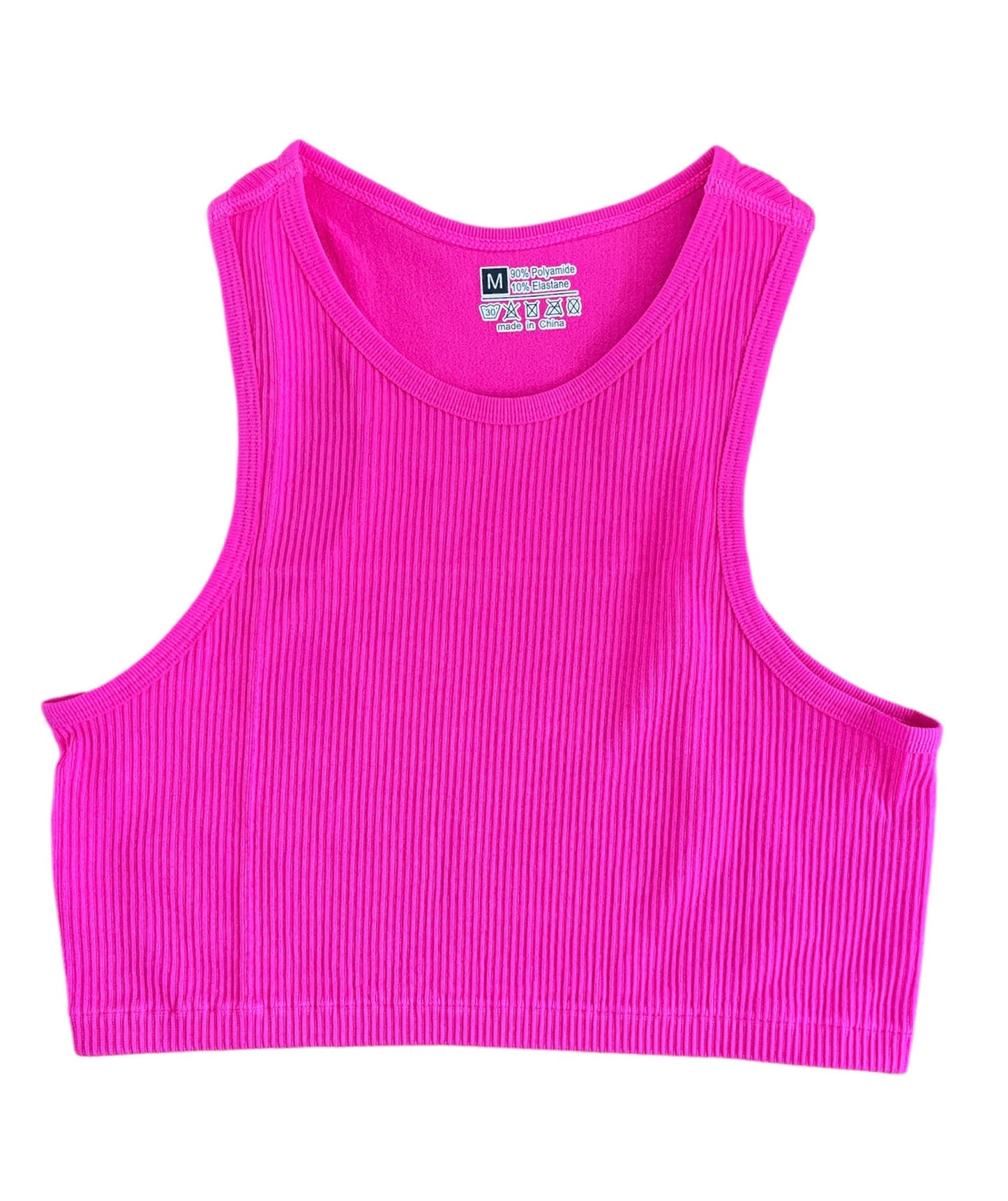 Ribgebreide Crop Tanktop