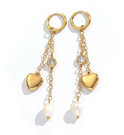 Boucles d'oreilles plaquées or 18 carats