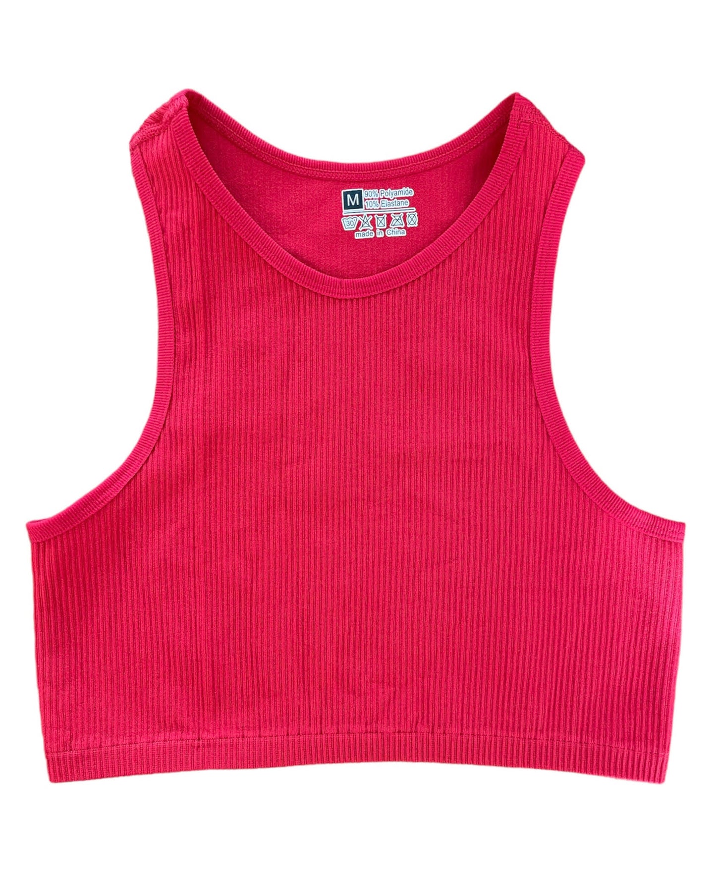 Ribgebreide Crop Tanktop