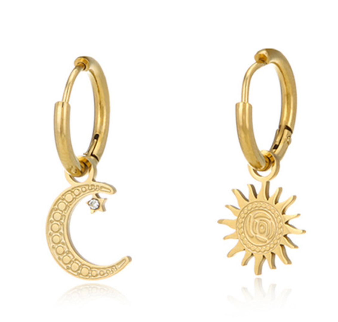 Boucles d'oreilles plaquées or 18 carats