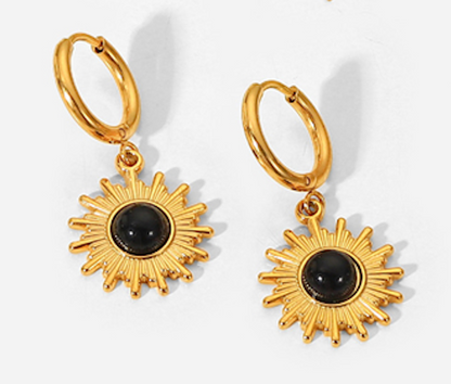 Boucles d'oreilles plaquées or 18 carats