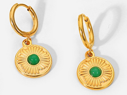 Boucles d'oreilles plaquées or 18 carats